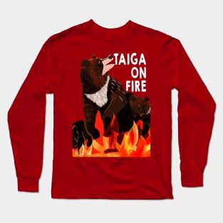 Taiga on fire #3 Long Sleeve T-Shirt